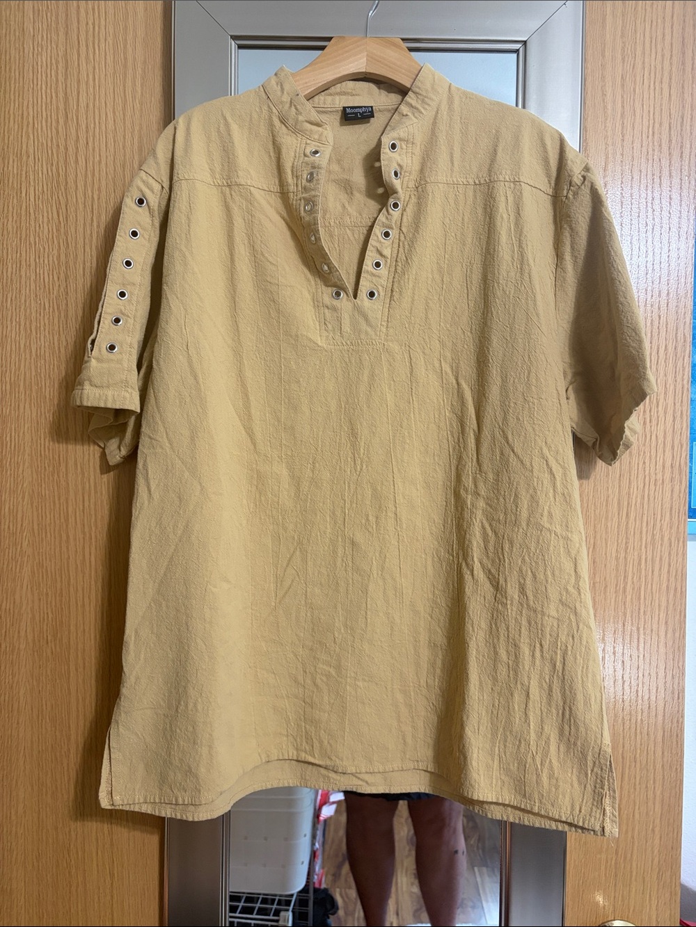 Moomphya Casual Short-Sleeve blouse in Mustard Size Large